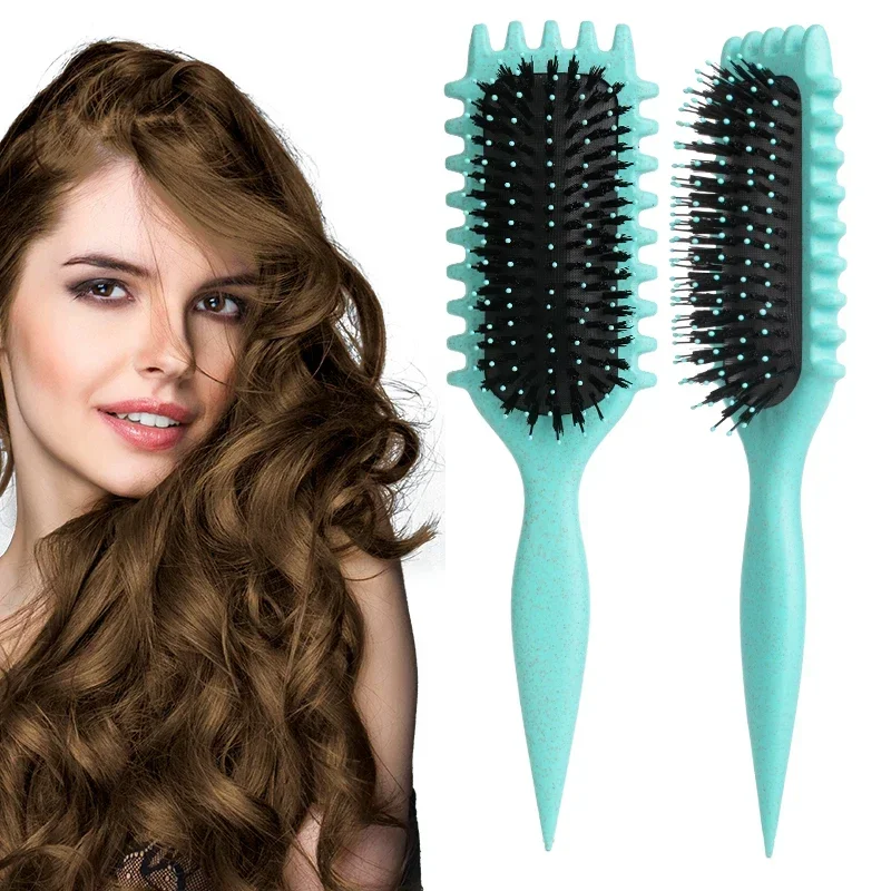 Salon Styling Curly Hair Styling Brush Curl Hair Brush for Combing and Shaping Men's and Women's Curls Reduce Pulling Tools 5