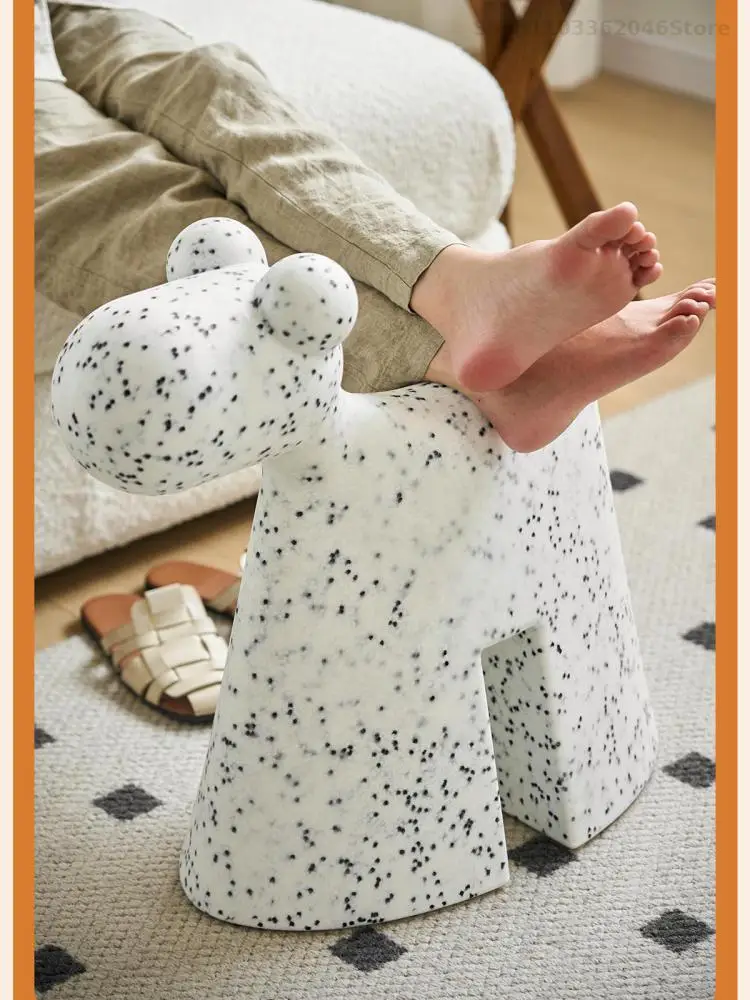 Internet Celebrity Ins Animal Sitting Stool Living Room Creative Puppy Low Stool Bedroom Household Cute Cartoon Children's