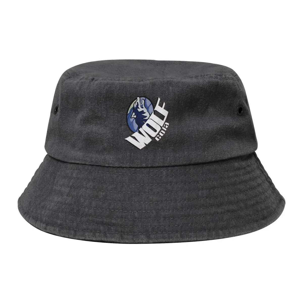 

Wolf Cola Cowboy Denim Fisherman Hat With Printing