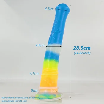 YOCY 11 Inch Horse Ejaculating Dildo Glowing In Dark Realistic Animal Penis 10 Modes Vibrators Dildos Silicone Sex Toy For 18+ 6