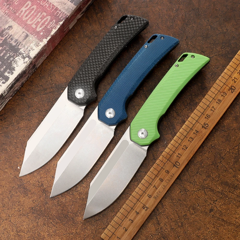 

Outdoor portable 14c28N blade G10 handle folding knife survival camping hunting self-defense sharp EDC cutting tool