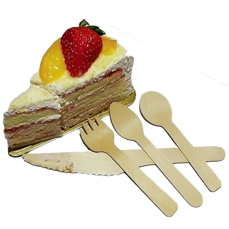 Wooden Spoons 100/200 Pcs Mini Ice Cream Disposable Dessert Scoop