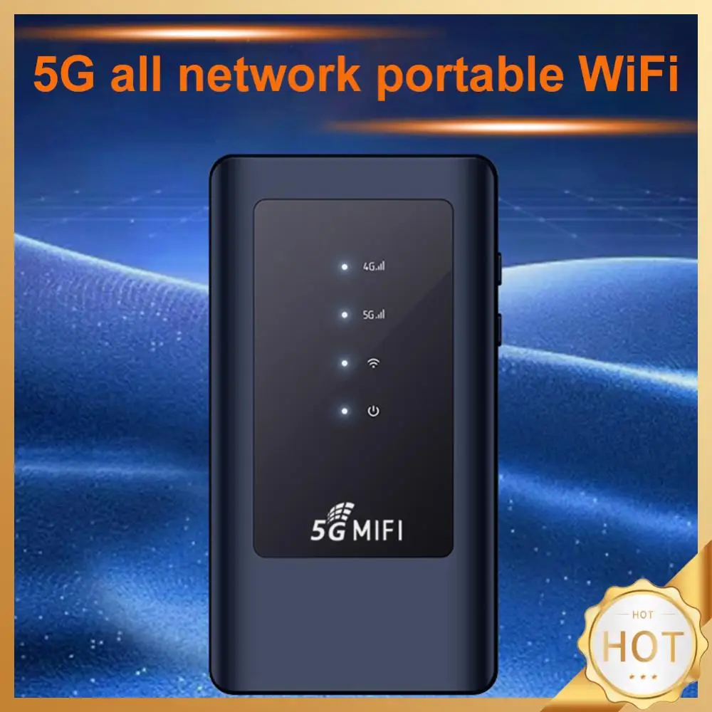 5G MiFi Mobile Modem Portable Wi-Fi Device with SIM Card Slot WiFi5 Dual Band 5Ghz Hotspot 4400mAh Battery for Travel