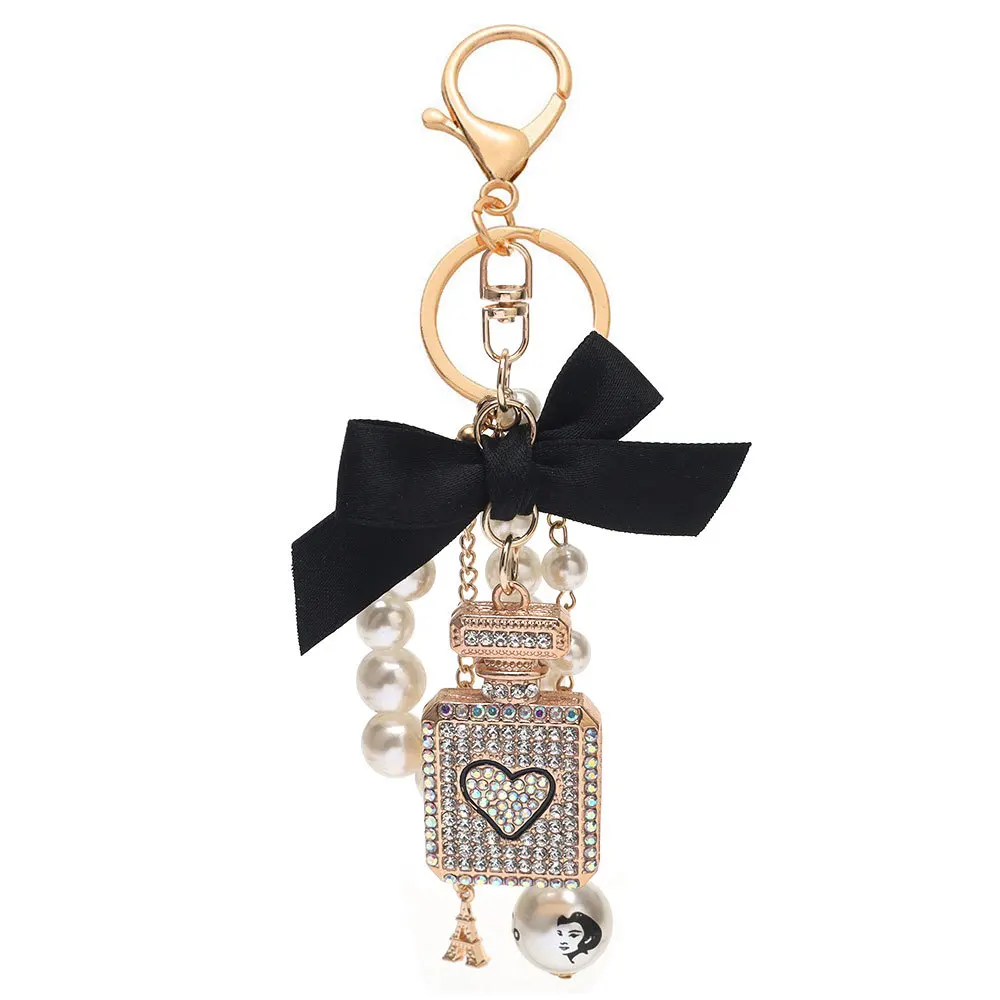 زجاجة عطر  سبيكة مفتاح سلسلة قلادة حقيبة اللؤلؤ قلادة هدية الإبداعية، هدية عيد الحب، المجوهرات