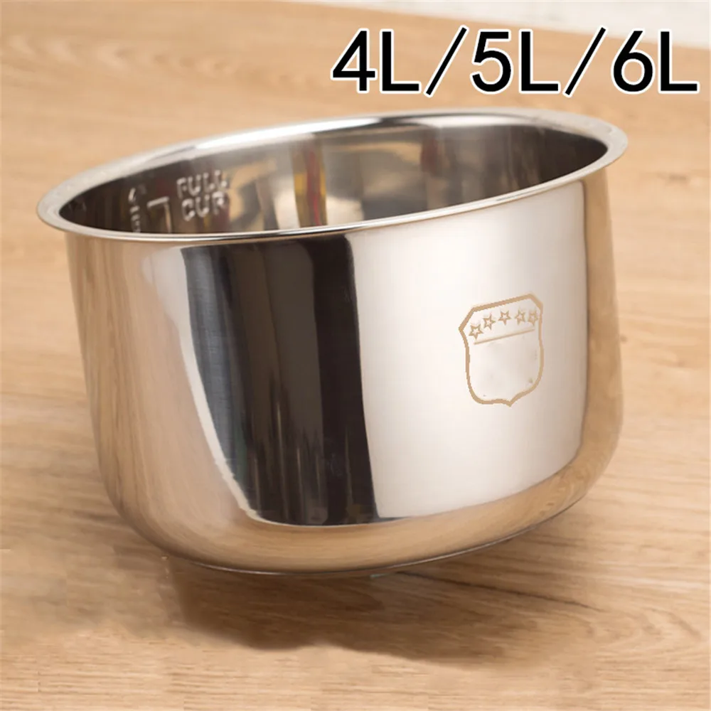 1pc Cooker Inner Pot Large Capacity Rice Cooker Pot Stainless Steel Round  Cake Baking Pot Rice Cooking Pot 3L/2L - AliExpress