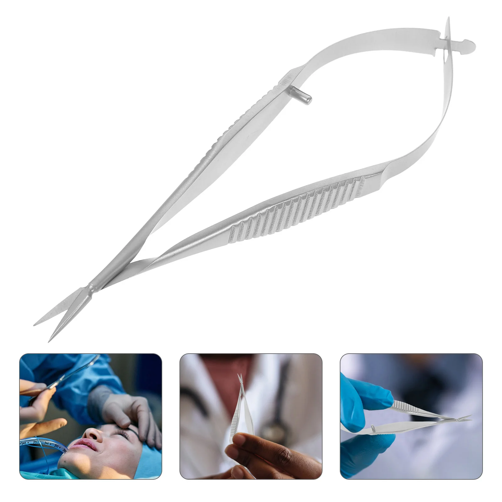 

Double Eyelid Tools Pointed Tip Eyelids Scissor Scissors Stainless Steel Ophthalmic Metal Canthi Reusable for Embroidered