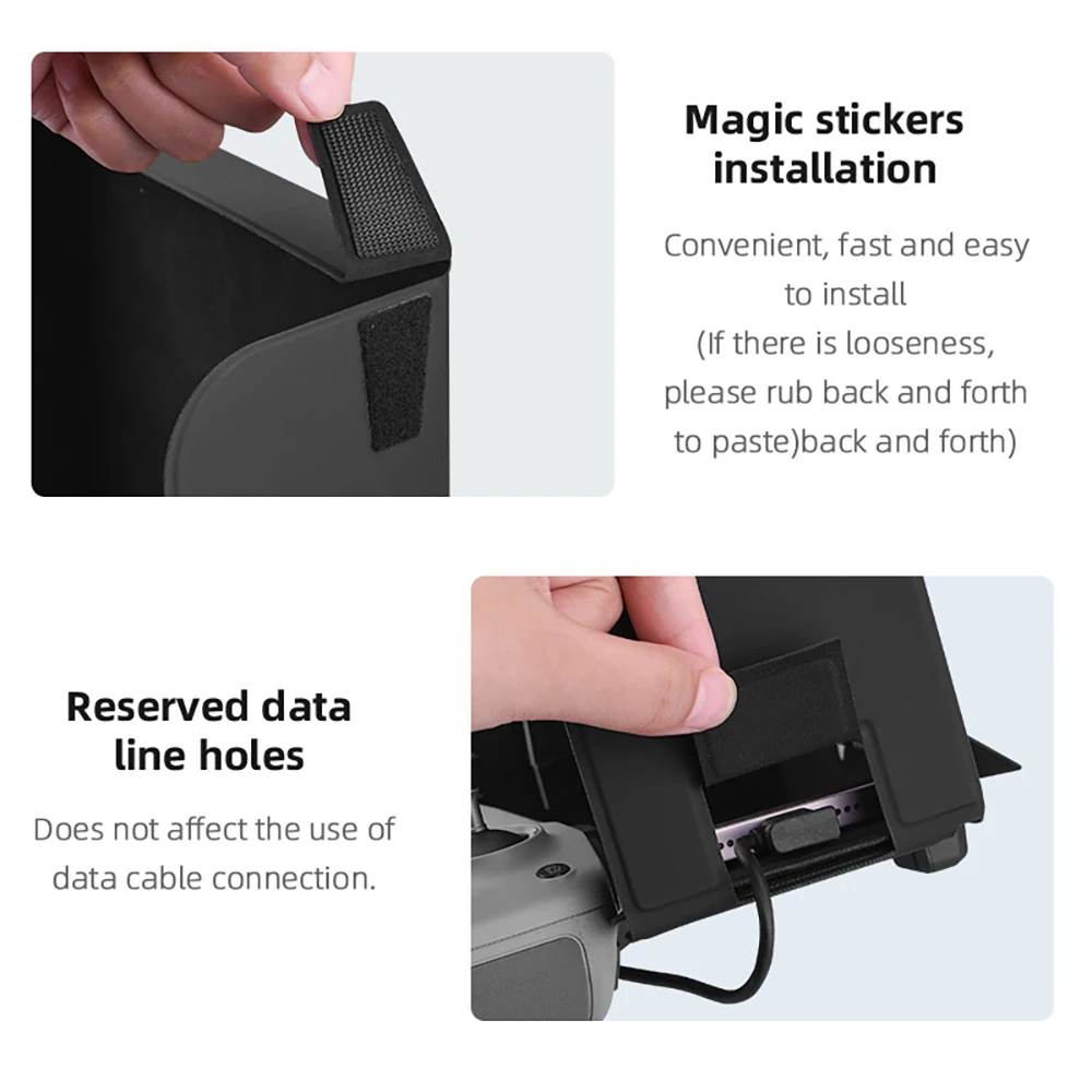 Drone Accessories Remote Control Sun Hood for DJI Mini 4K/4 Pro/MINI 3 Pro/Mini 2/AIR 3 Sun Shade Folding Sunshade Phone Holder Cover