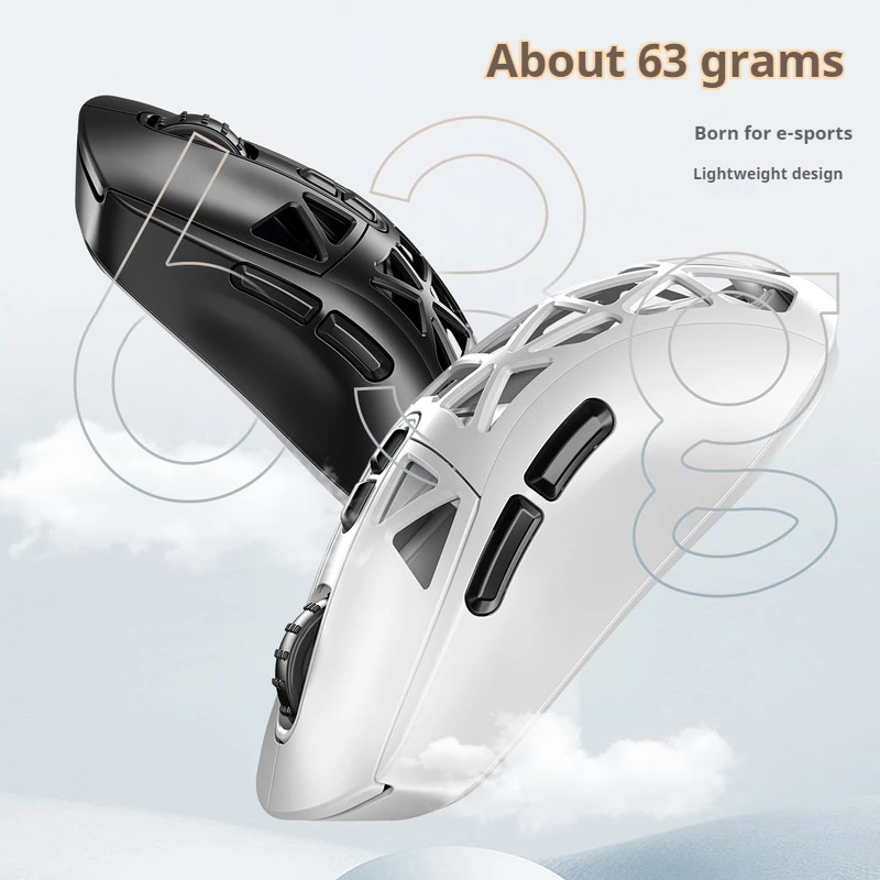G17 Lightweight Tri-Mode Wireless Hollow Mouse Pmw3325 Professional Sensor Large Capacity Long Range Gaming Office