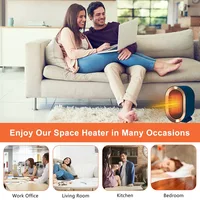 Electric Heater Portable Desktop Fan Heater Heating Warm Air Blower Radiator Home Office Warmer Machine For Winter For US EU 2