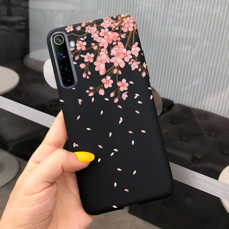 mobile pouch waterproof For Realme 6 6 Pro Case Cute Milk Cow Flower Patterns Soft Back Cover For OPPO Realme 6 6S 6Pro RMX2061 Coque Funda Realme6 Capa iphone waterproof bag Cases & Covers