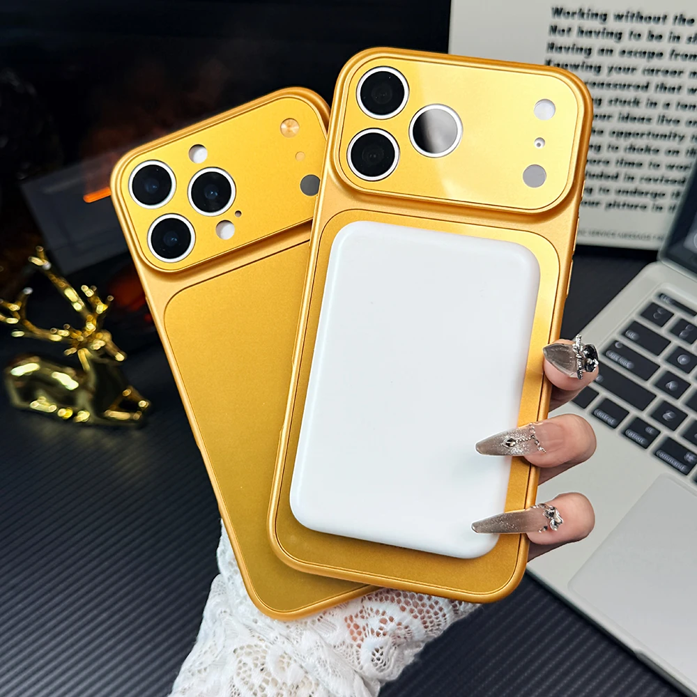 Magnetisch telefoonhoesje goud voor iphone magsafe cover_voghion.com