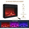 Electric Fireplace with Mantel, Fireplace TV Stand for TVs Up to 85'', Modern Entertainment Center with Storage 3