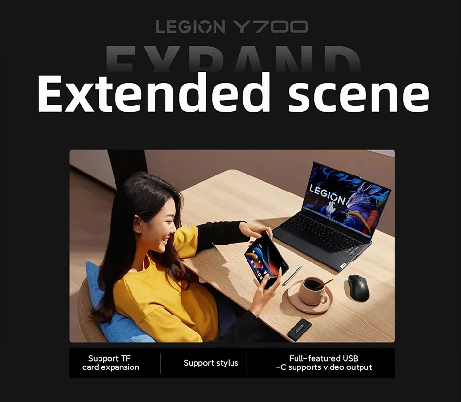 Original Lenovo LEGION Y700 2023 Snapdragon 8+ Octa Core 256GB