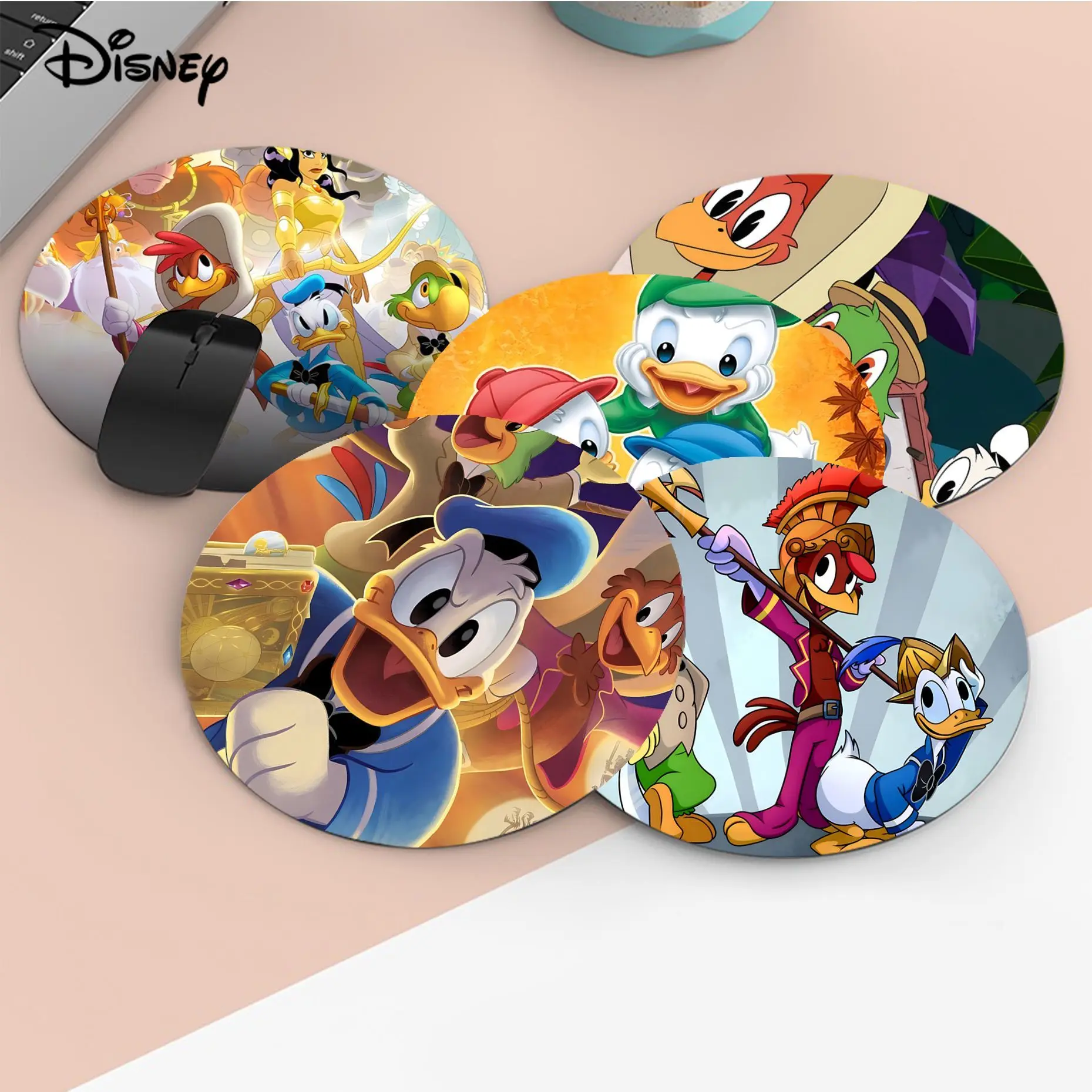 Disney Cartoon The Three Caballeros Mousepad Ins Tide Round Office Student Gaming Addensato Scrittura Cuscino Antiscivolo Tappetino Per Mouse