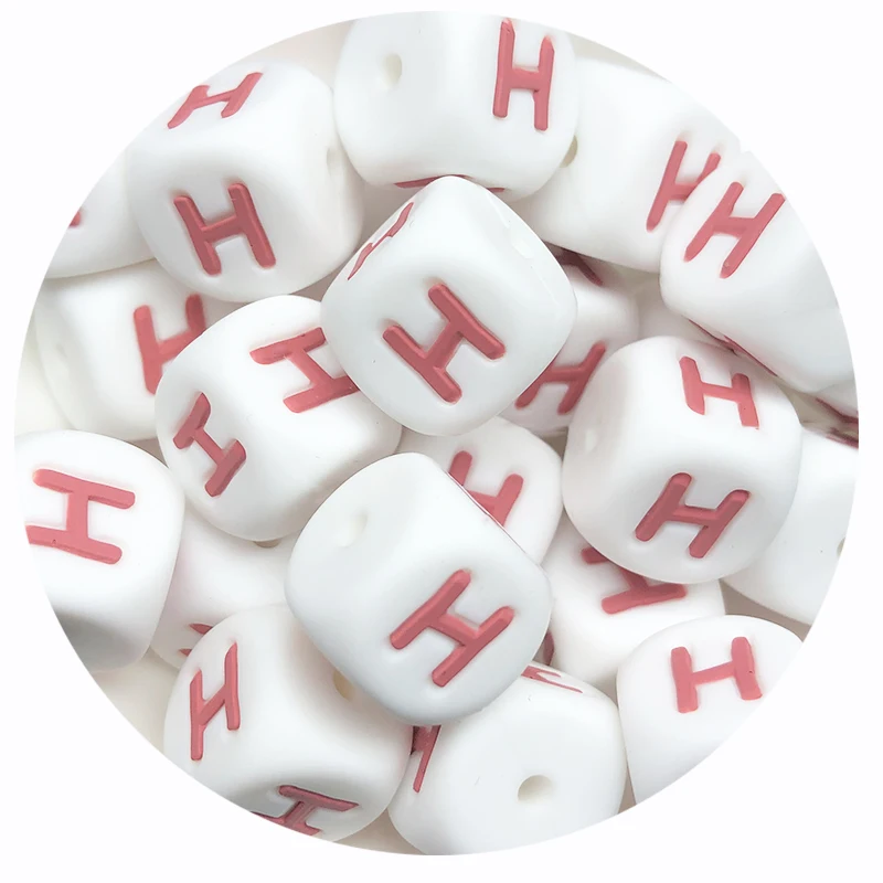 10 Stücke Neue 12mm Baby Silikon Buchstaben Perlen Schnuller Buchstaben Alphabet Perlen Kauen Zahnen Beißringe Pflege Dusche Geschenke BPA freies – Detail 11