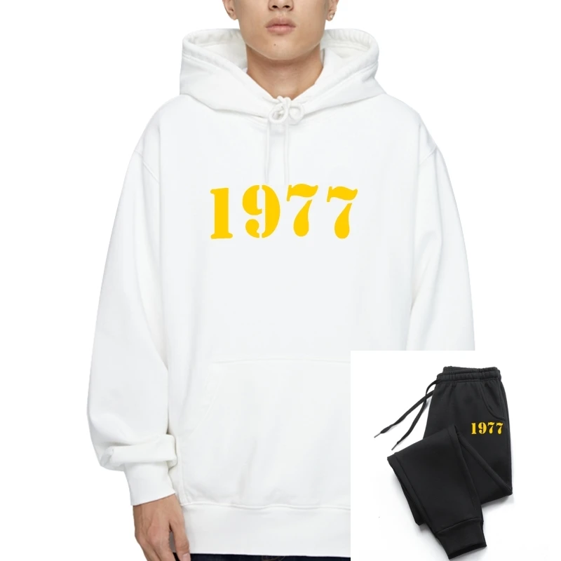 

MENS BLACK T-Hoodies 1977 PUNK ROCK ERA SEDITIONARIES 77 STENCIL PRINT S-5XL