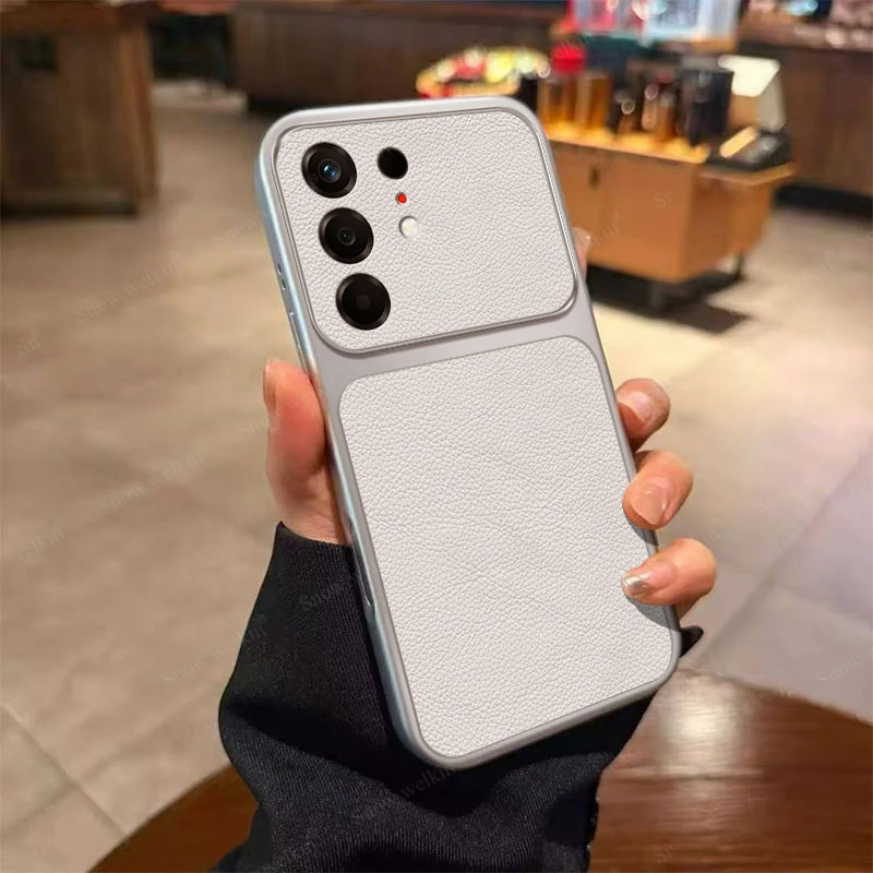 Luxury Plating PU Leather Shockproof Silicone TPU Phone Case - Ultra Back Cover Coque