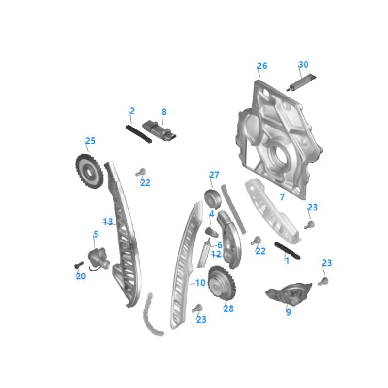 06K109158BS 06K109158BE 06H109467AR 12Pcs Balance Shaft Chain Repair Kit for Volkswagen Skoda Audi Seat