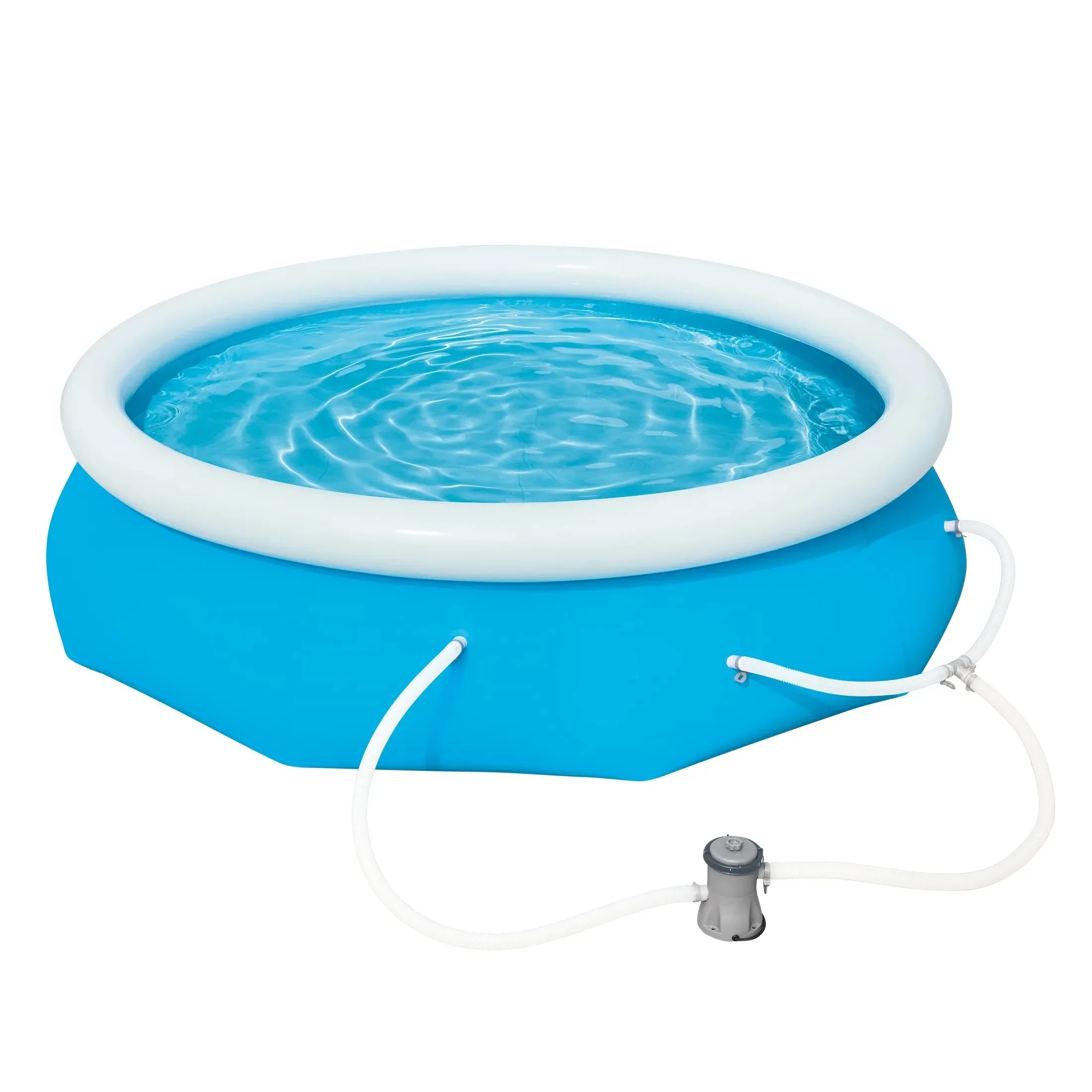 

Fast Set 10’ x 30” Round Inflatable Soft Sided Above Ground Pool Set