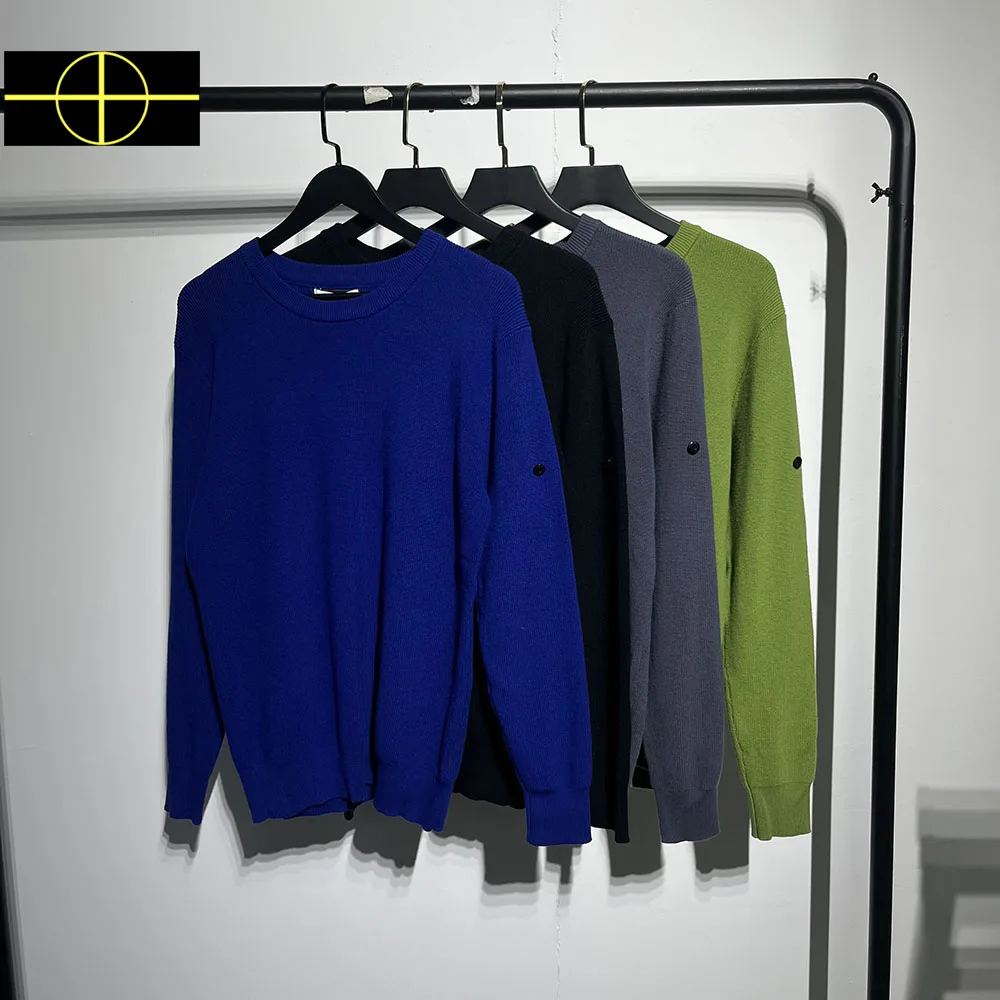 

8 Colors Spring New Cotton Sweaters Men Women Patch Embroidery Casual Knitted Sweater Men Crewneck