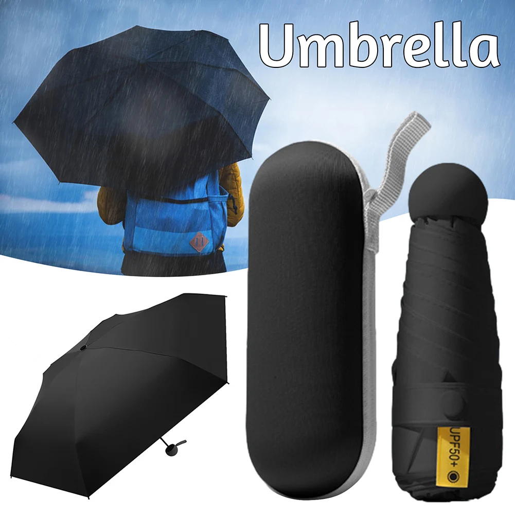 

Solid-Color Sunshade Compact Umbrellas High-density Sunscreen Umbrellas For Beach Vacations