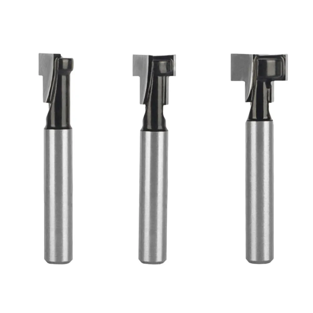 

3pcs 6mm 6.35mm Shank T-Slot Cutter Router Bit Hex Bolt Key Hole Bit T Slotting Milling Cutter For Wood Woodworking Tools