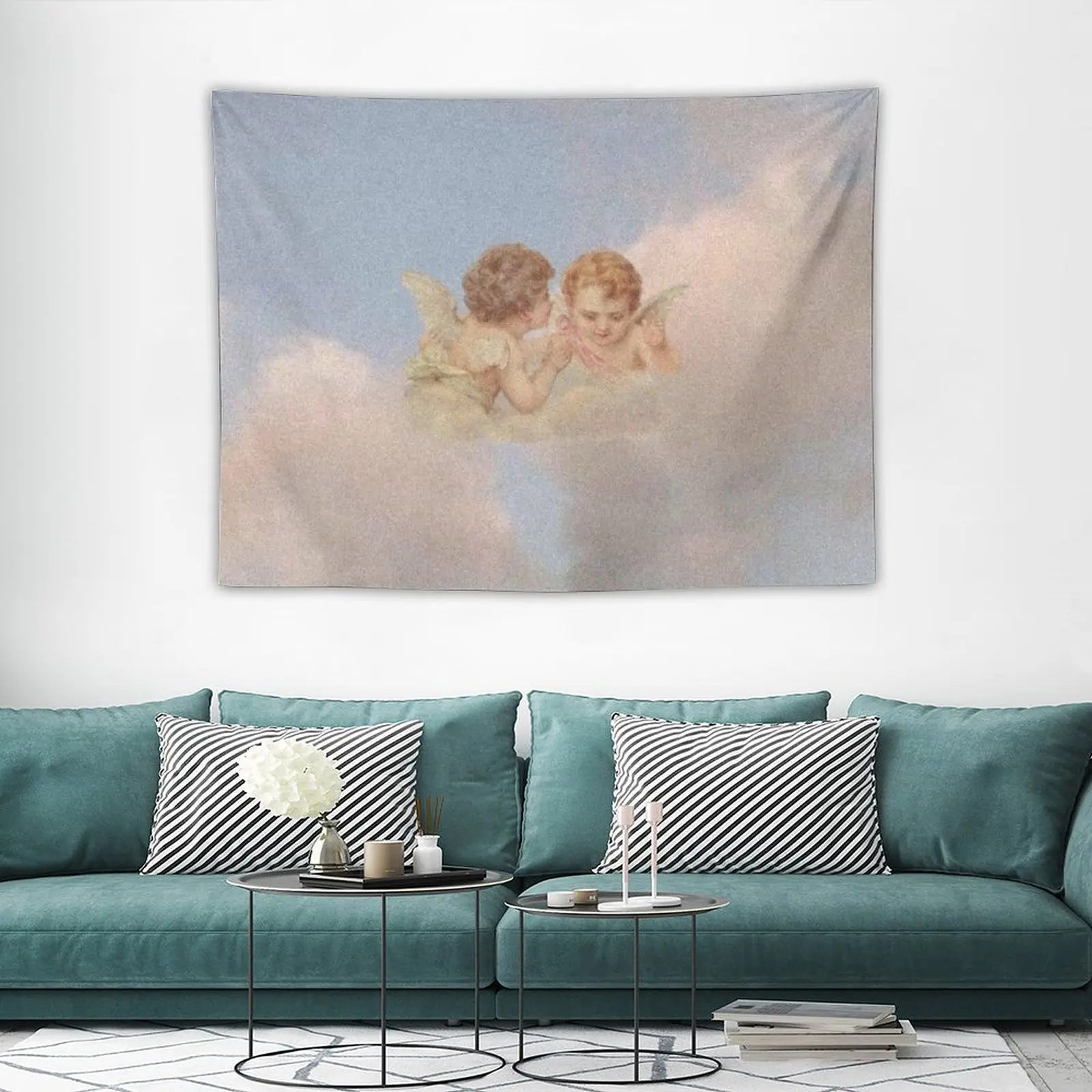 Renaissance Cloud Angels arazzo decorazione della casa decorazione esterna decorazione natalizia arte murale