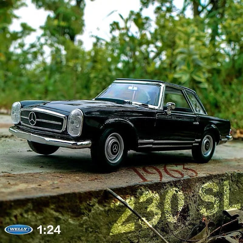 

Классическая модель автомобиля WELLY 1:24 Mercedes-Benz 230SL из сплава, модель литая металлическая ретро старая модель автомобиля, коллекционная детская игрушка в подарок