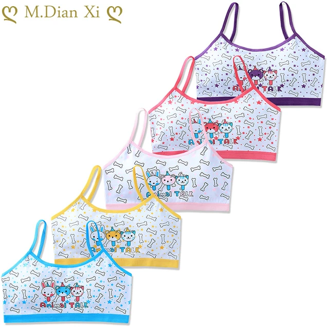 3pcs/lot Girls Training Bras Young Girl Bra Cotton Teenage