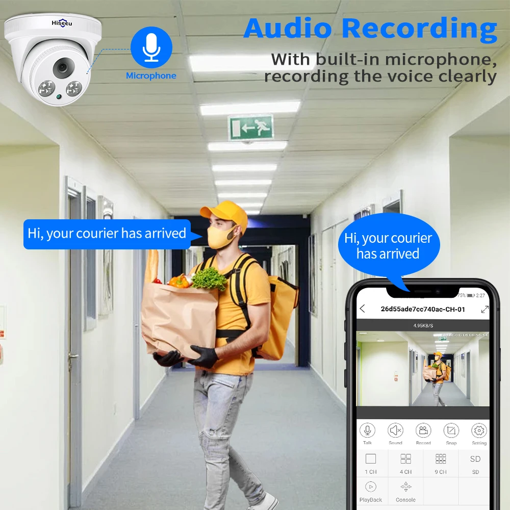Рисунок 4 - Hiseeu 5MP 3MP POE IP камера видеонаблюдения H