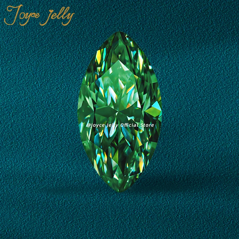 Joycejelly D Color Vvs1 1 Carat Marquise Shape Green Moissanite Pietre Preziose Sciolte Lab Creato Diamante Con Gra Pass Diamond Test