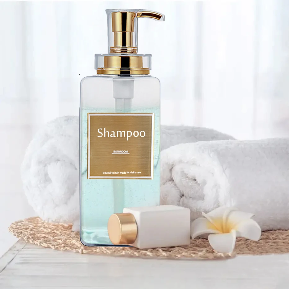 Gold Pump Soap Liquid Dispenser Bottle Plastic Shampoo Conditioner Body Wash Lotion Container Shower Wall Decoration Bottles