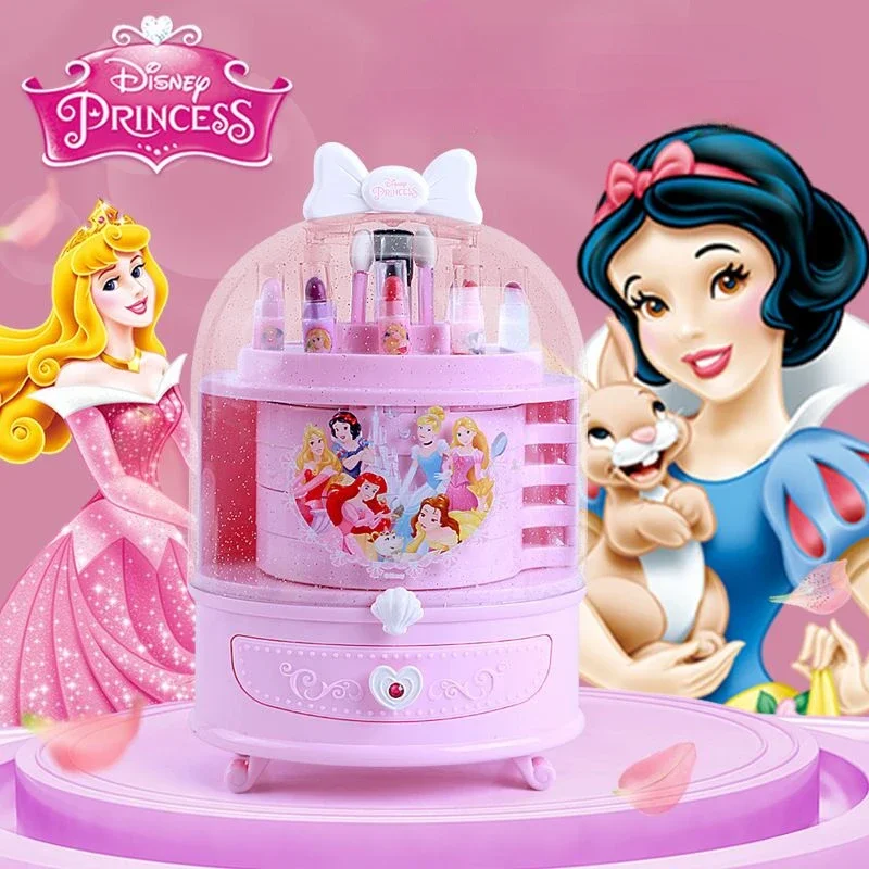 Disney girls Snow White princess elsa real Cosmetics Make up set Beauty makeup box With original box kids birthday gift 2