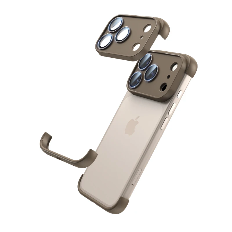 Custodia protettiva per obiettivo fotocamera senza cornice per iPhone 17 Air 16 Pro Max 15 Plus 14 13 12 Accessori per paraurti di protezione del telefono - immagine 6