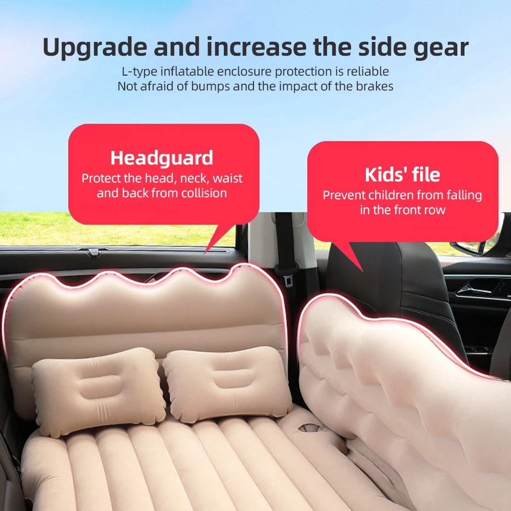 Mattress Car Inflatable Travel Bed Home Outdoor Camping Mat Rear Flocking Plus Air Mattress for SUV Outdoor Camping Equipment
