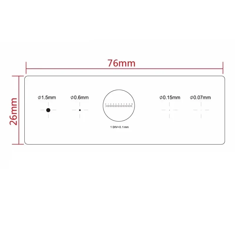 Film Ruler Microscope Micrometer Calibration Film Ruler Grid Reticule Stains Dot Gauge Plastic Ruler Radius Area Diameter Measuring