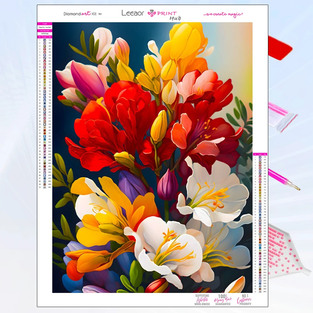 5dDiyFlowerArtDiamondPaintingClassicStyleSeriesFullStrass