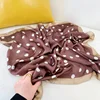 70*70cm Fashion Handkerchief Dot Print Silk Satin Neck Scarf For Women Small Shawls Hair Scarfs Female Bag Scarves For Ladies 3