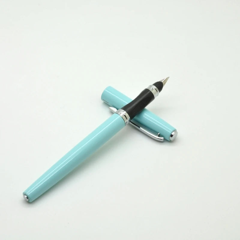 Pluma Estilográfica Para Principiantes ONLINE – Pluma De Iridio M, Incluye Cartucho Azul – Diseño Con Corazones, Ideal Para Niños Y Niñas