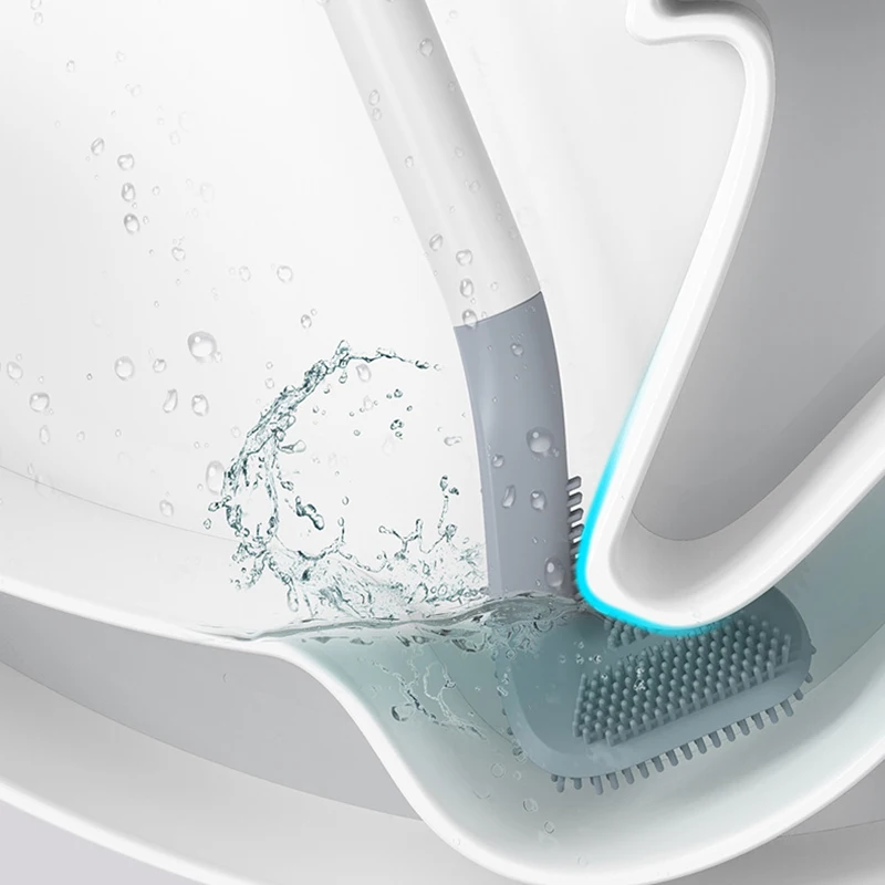 

Durable Silicone Brush Golf Toilet Brush Creative Long Handle Toilet No Dead-End Cleaning Brush Home Tool Bathroom Accessories