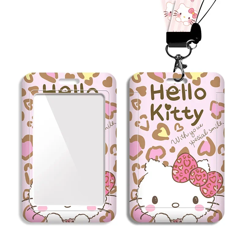 

Sanrio Cartoon Card Holder Hello Kitty Student ID Card Cover Voucher Holder ABS Waterproof Sliding Subway Bus Access Card