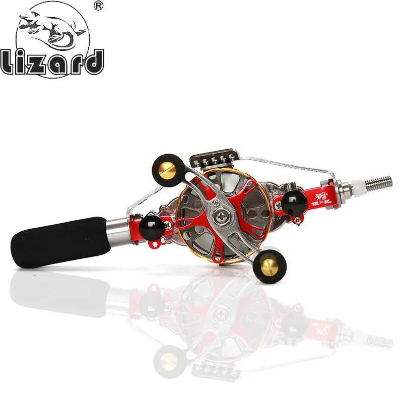 Lizard All-metal Centerline Reel with Automatic Line 2.5:1 for Rod Conversion with Internal Alignment Centerline Rod and Reel