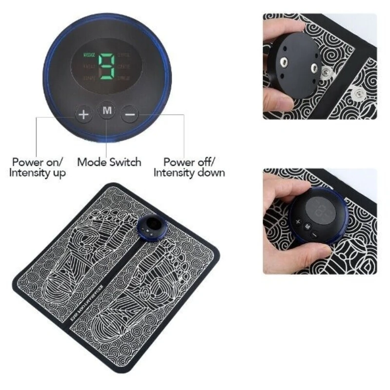 Ems Massage Electric EMS Foot Massage Pad Pengurut Kaki EMS Foot Massage Pad Feet Simulator Patch Stimulator Massager