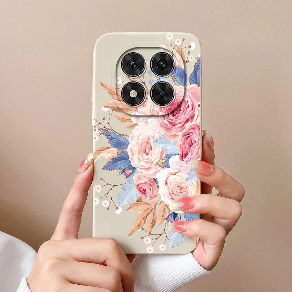 Floral Liquid Silicone Full Protection Phone Case - Elegant and Durable Cover