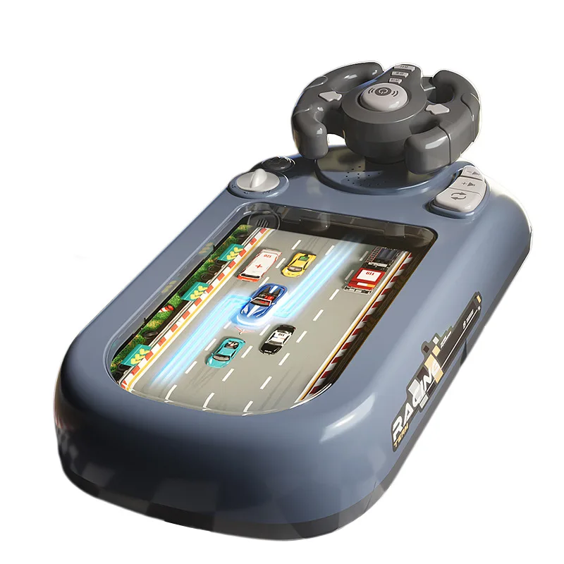 New Children'S Racing Game Console With Fun Obstacle Avoidance Adventure Puzzle Steering Wheel Toy Desktop Game 4