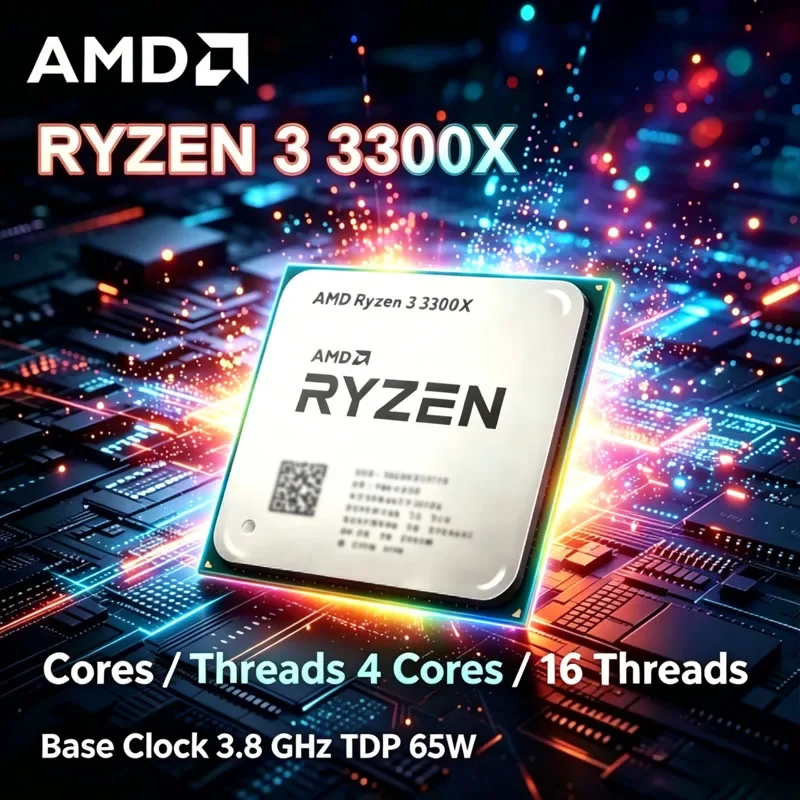 AMD Ryzen 3300X R3 3300X 3.8GHz 쿼드 코어 8스레드 65W CPU..