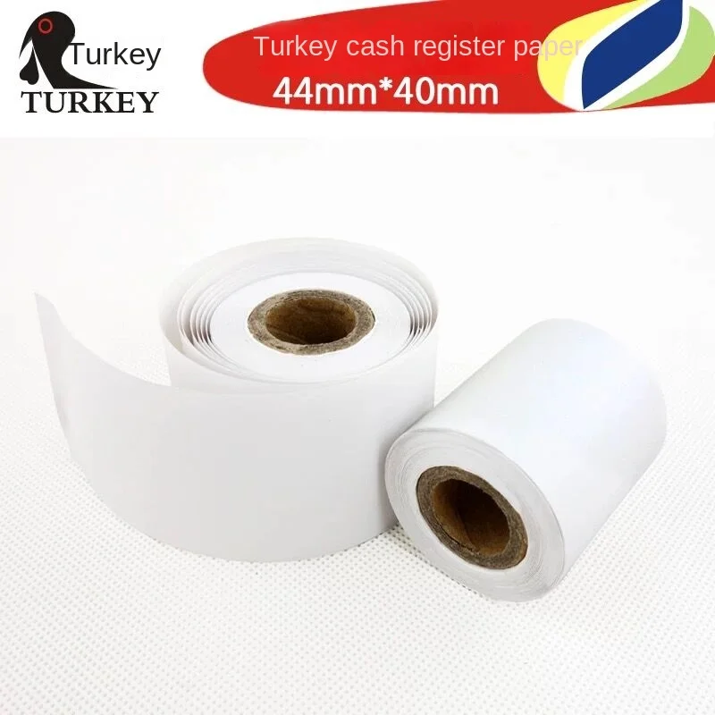 

10 Rolls/Pack Cash Register/POS One Ply Bond Paper Rolls 44mm x 40mm (1.75" width)