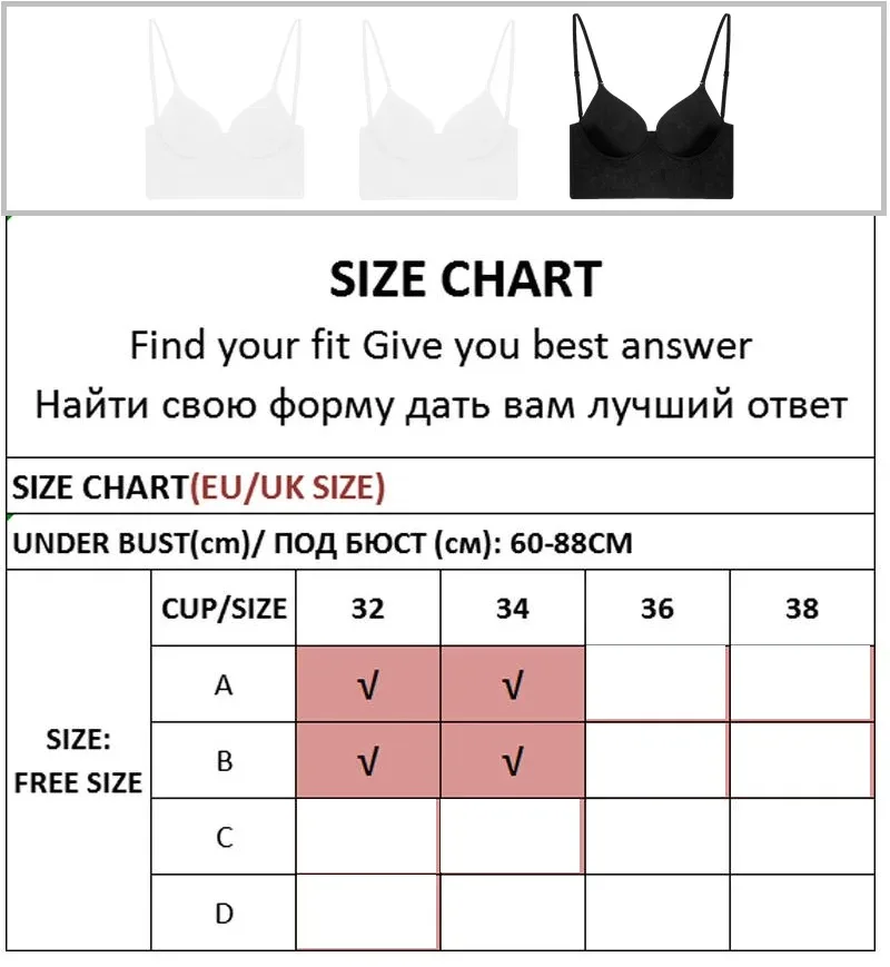 Invisible Bra with Bare Open Back Women U Underwear Small Chest Pudh Up Gathered Lingerie Thin Vest Seamless Backless