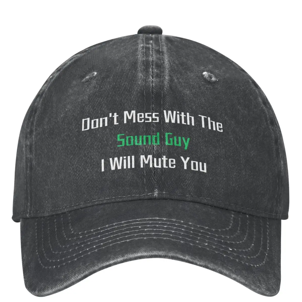 

Don't Mess With The Sound Guy Denim Baseball Cap Audio Engineer Gift Outdoor Hip Hop Hats Summer Couple y2k Retro Baseball Caps