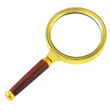 

Magnifier 10X Handheld Reading Magnifying Glass Portable Wood Handle Learning Jewelry Magnifier Glass Magnifier Loupe
